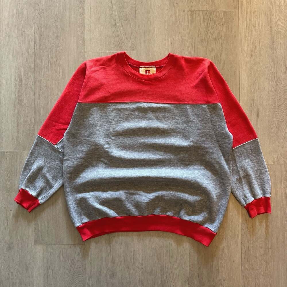 Vintage Russell Athletic Colorblock Sweatshirt Made in USA